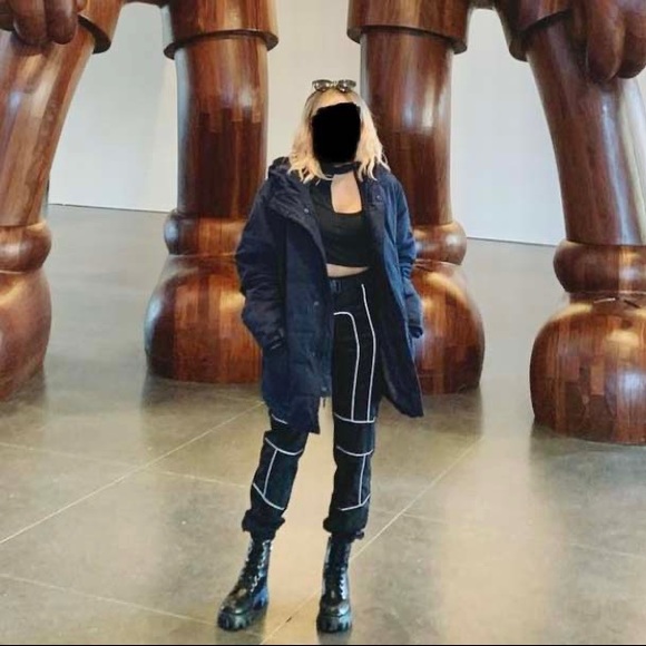 MOVING SALE - Reflective Black Pants - OFFERS/BUNDLES ACCEPTED ✨ - Picture 1 of 6